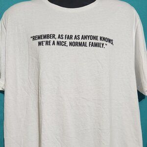 White Simpsons Nice Normal Family T-Shirt, Size XL